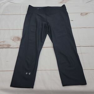 BLACK Under Armour Heatgear Compression Capris